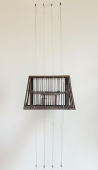 Assemblage 4 (caged cage), From the series Broken treasures by Larry Muñoz contemporary artwork sculpture