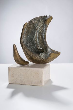 The Moon and Nightingale by Farideh Lashai contemporary artwork sculpture