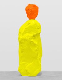 orange yellow monk by Ugo Rondinone contemporary artwork sculpture