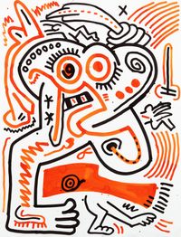 Untitled by Keith Haring contemporary artwork drawing