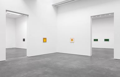 Exhibition view: Josef Albers, Sonic Albers, David Zwirner, 20th Street, New York (8 January–16 February 2019). Courtesy David Zwirner.