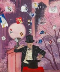 Magical Thinking by Jim Shaw contemporary artwork painting, works on paper
