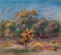 Paysage, arbre by Pierre-Auguste Renoir contemporary artwork painting, works on paper