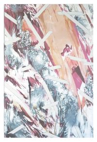 Pink and silver 2 by Eric LoPresti contemporary artwork painting, works on paper
