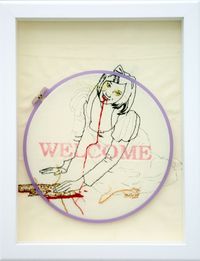 Welcome by Eisa Jocson contemporary artwork textile