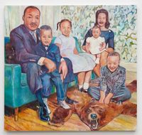 Dr. Martin Luther King and Family by Keith Mayerson contemporary artwork painting, works on paper