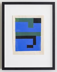 Study for Blue/Green by Gordon Walters contemporary artwork painting, works on paper