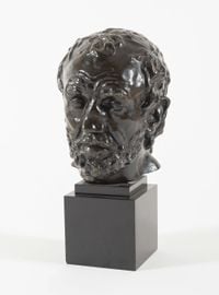 Tête de l'homme au nez cassé, version dite type II, premier modèle by Auguste Rodin contemporary artwork sculpture