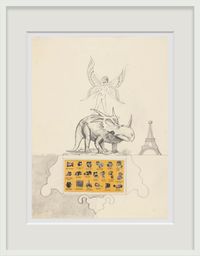 Paris in the Spring by Robert Smithson contemporary artwork works on paper, drawing