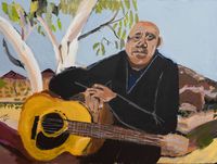 Desert Songs (Archie Roach) by Vincent Namatjira contemporary artwork painting