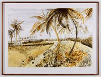 Postcards from Africa: Avenue of coconuts, Nigeria by Sue Williamson contemporary artwork painting, mixed media