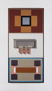 Stones on shelf by Nathalie Du Pasquier contemporary artwork painting, works on paper