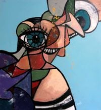 Diagonal Evolution by George Condo contemporary artwork painting