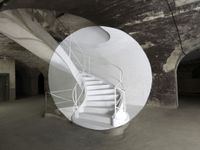Reims, white circle by Georges Rousse contemporary artwork print