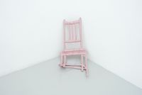Slumped chair by Caroline Rothwell contemporary artwork works on paper, sculpture