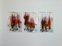 Sim título (Fuego) by Marcelo Viquez contemporary artwork painting, works on paper