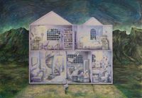 In the Dreamhouse by Louise Reynolds contemporary artwork painting