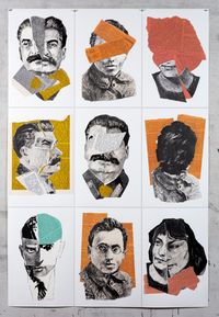 Portraits for Shostakovich No.10 (III) by William Kentridge contemporary artwork print