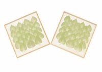 Edibles Diptych – NTUC Finest, Freshmart Singapore, Perilla Leaves, 58 g and 57 g by Haegue Yang contemporary artwork print