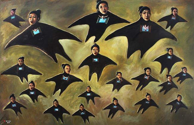 Flying Angels II by Heri Dono contemporary artwork