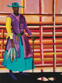 Fish Seller: Safety or Danger by Lubaina Himid contemporary artwork painting