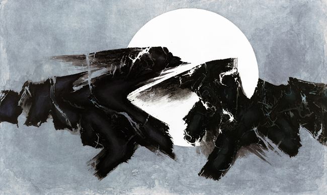 Sun and Moon: Floating? Sinking?  《日月浮沈》 by Liu Guosong contemporary artwork