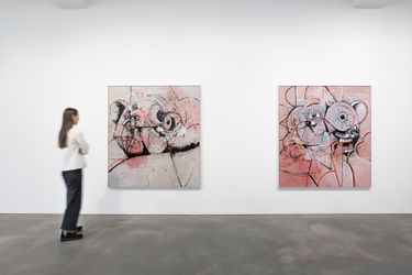 Exhibition view: George Condo, Linear Expression, Sprüth Magers, Berlin (28 April–25 August 2021). © George Condo / Artists Rights Society (ARS), NewYork, 2021. Courtesy the artist and Sprüth Magers. Photo: Ingo Kniest.