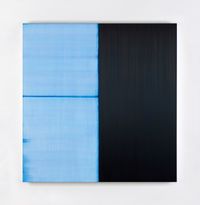 Untitled Lamp Black / Delft Blue by Callum Innes contemporary artwork painting