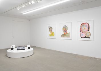 Exhibition view: Tschabalala Self, Cotton Mouth, Eva Presenhuber, New York (7 November 2020–23 January 2021). © Tschabalala Self. Courtesy the artist and Galerie Eva Presenhuber, Zurich / New York. Photo: Matt Grubb.