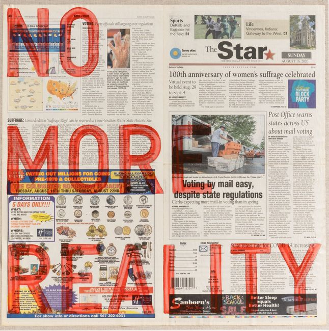 untitled 2023 (no more reality (for pp), the star, august 16, 2020) by Rirkrit Tiravanija contemporary artwork
