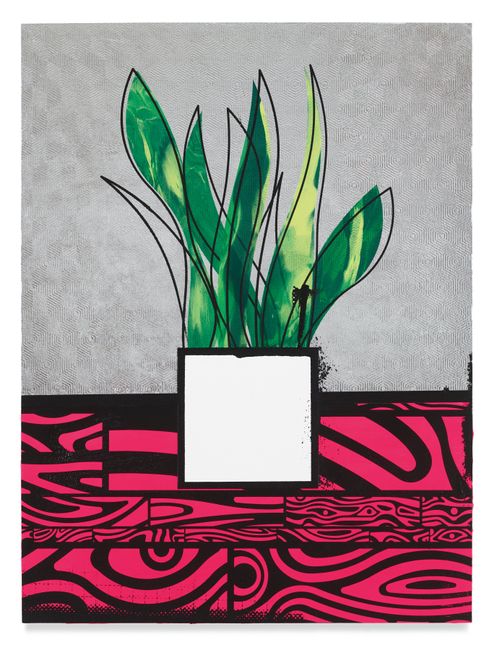 Potted Plant Portrait (Sansuna) by Ryan McGinness contemporary artwork