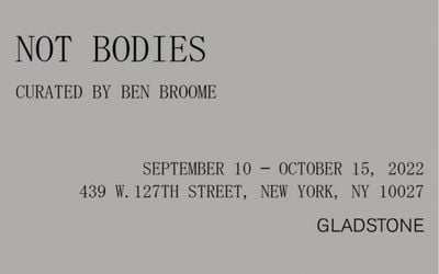 Contemporary art exhibition, Group Exhibition, Not Bodies at West 127th Street, 515 West 24th Street, New York, USA