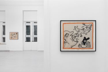 Exhibition view: Keith Haring, Gladstone Gallery, Brussels (15 October 2022–17 December 2022). © Keith Haring Foundation. Courtesy the Keith Haring Foundation and Gladstone Gallery. Photo: Fabrice Schneider.