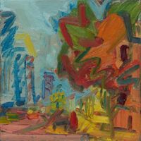 Another Tree in Mornington Crescent II by Frank Auerbach contemporary artwork painting, works on paper