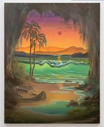 Neil Raitt, Emerald Cave, 2021. Oil on canvas. 50 cm x 40 cm. Courtesy Anat Ebgi, Mid Wilshire/Culver City. 