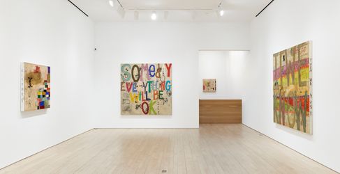 Exhibition view: Squeak Carnwath, Pattern Language, Jane Lombard Gallery, New York (29 April–4 June 2022). Courtesy Jane Lombard Gallery.