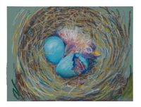 Robin's nest 3 by John Kelsey contemporary artwork works on paper
