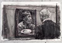 Drawing for City Deep (Soho Gazing at Portrait) by William Kentridge contemporary artwork works on paper, drawing