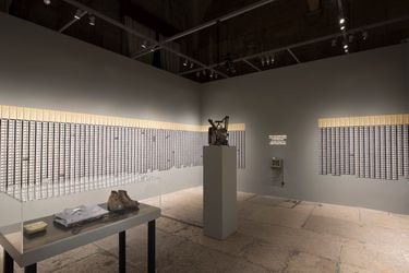 Exhibition view: Tehching Hsieh, Doing Time, Palazzo delle Prigioni, 57th Venice Biennale, (13 May–26 November 2017). Photo: Hugo Glendinning.Image from:Tehching Hsieh at the 57th Venice BiennaleRead InsightFollow ArtistEnquire