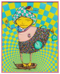 On the lake inside the ocean by OSGEMEOS contemporary artwork mixed media