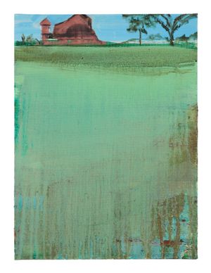 Church and Trees by Matthew Krishanu contemporary artwork painting, works on paper