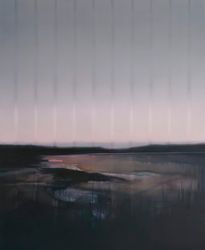 Julian Meagher, Slow Wave Cycle (Barragga Lake) (2021). Oil on linen, 245 x 198 cm. Courtesy Yavuz Gallery, Sydney. 