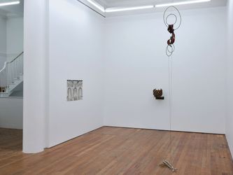 Exhibition view: wiggling together, falling apart, Michael Lett, Auckland, organised by Lucy Meyle and Victoria Wynne-Jones (9 November–10 December 2022). Courtesy Michael Lett.