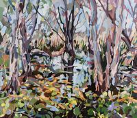 Paperbark Swamp (Waterlillies) by Oliver Watts contemporary artwork painting
