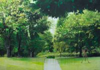Study of Green-Seoul-Vacant Lot-Seoul Forest by Honggoo Kang contemporary artwork painting
