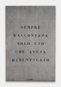 Ritratto di uomo by Vincenzo Agnetti contemporary artwork painting, textile