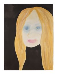Pale blue eyes by Klara Kristalova contemporary artwork painting, works on paper, drawing