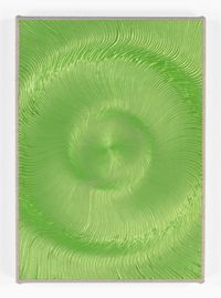 Coalescense (Ivory, Iridescent Green, Yellow) by Giacomo Santiago Rogado contemporary artwork painting, works on paper