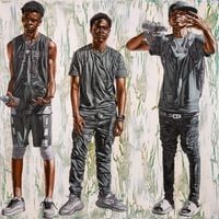 Stanton Road Water Boys by Alfred Conteh contemporary artwork painting, sculpture
