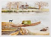 Postcards From Africa: West African Native life and scenes: Dugout Canoes by Sue Williamson contemporary artwork 2